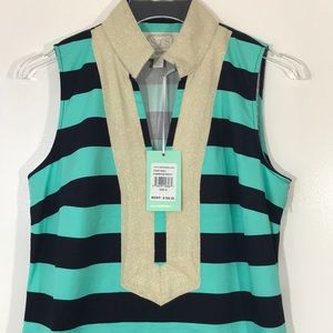 Sail To Sable Navy Green Preppy Tunic Dress